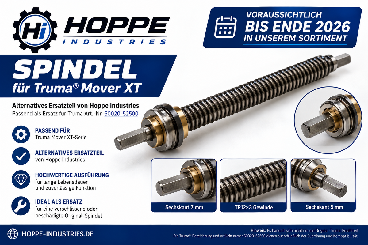 Ersatzspindel für Truma Mover XT – alternatives Ersatzteil von Hoppe Industries

Voraussichtlich bis Ende 2026 verfügbar