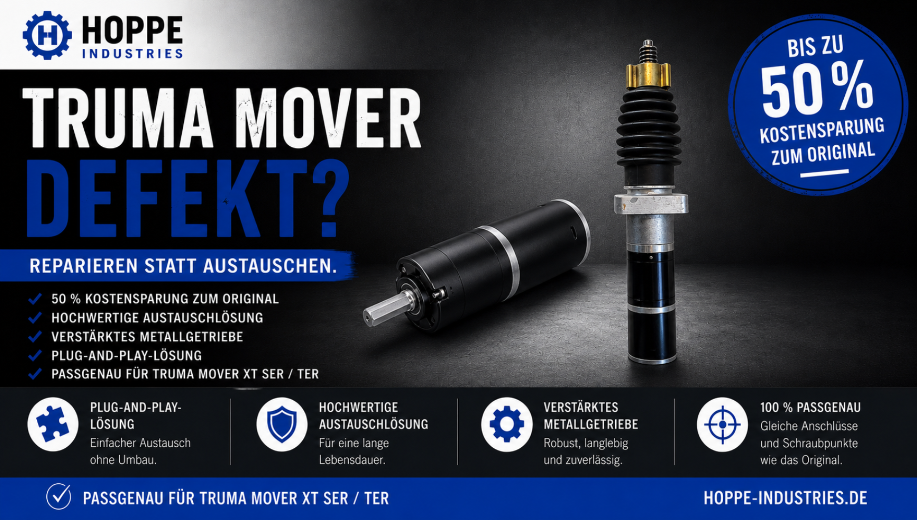Ersatz Spindelmotor für Spindelantriebe / Spindeleinheiten   Truma Mover  XT SER / TER SE